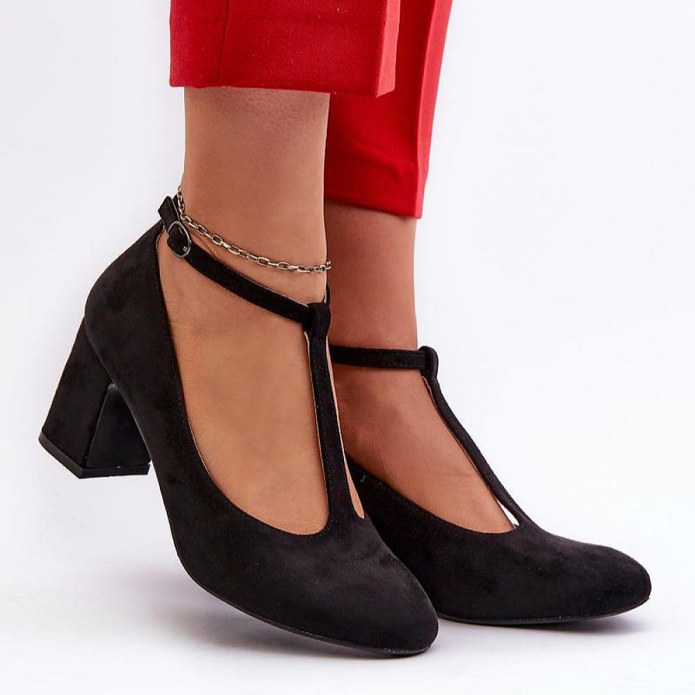 Damen-Pumps aus ökologischem Kunst-Wildleder