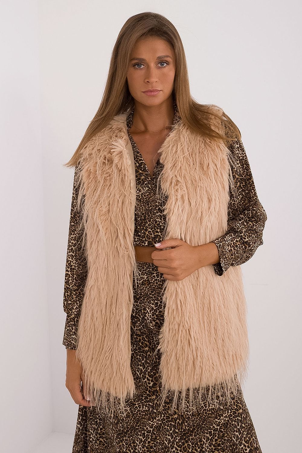 Pelzweste im Casual-Stil