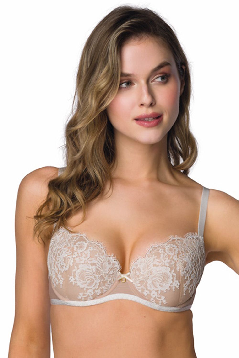 Push-Up-BH Francesaus zarter Spitze mit Blumenmuster