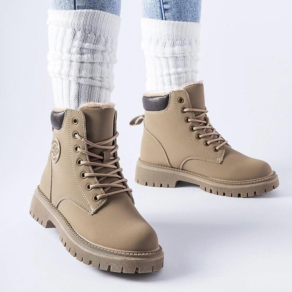Braune gefütterte Medole-Boots