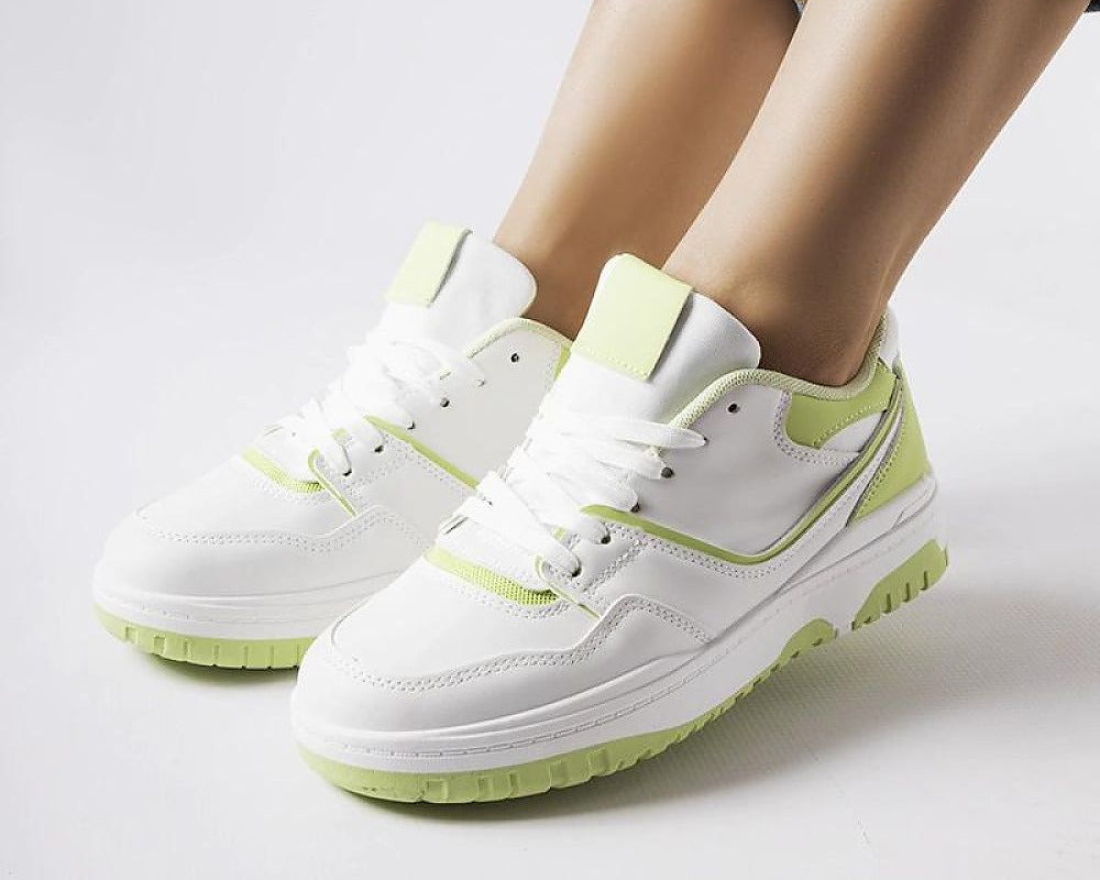 Weiß-grünen Sneakers Barrette