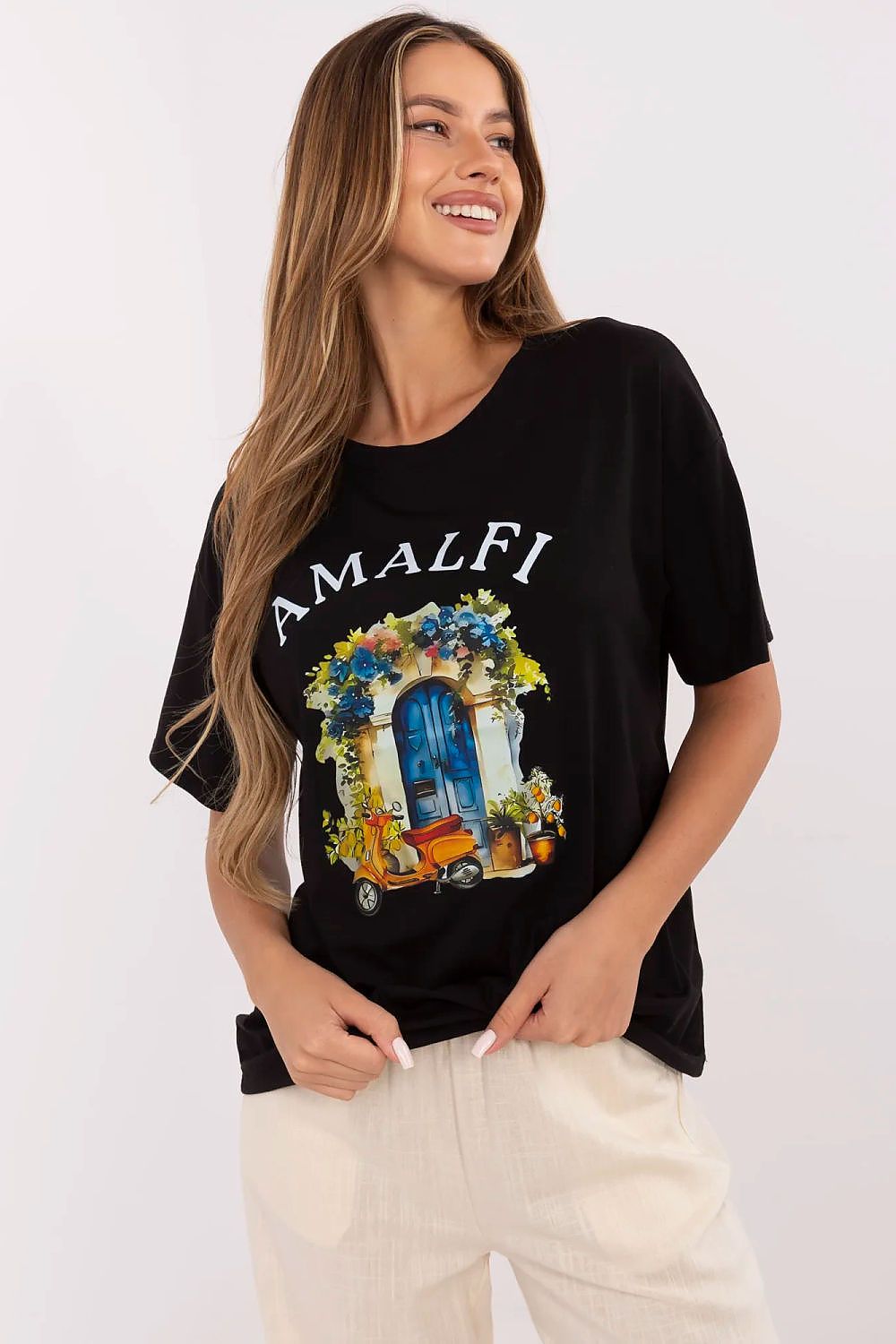 Lässiges T-shirtaus hochwertiger Baumwolle