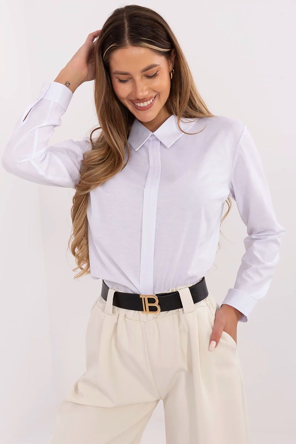 Elegante Hemdbluse mit klassischem Schnitt