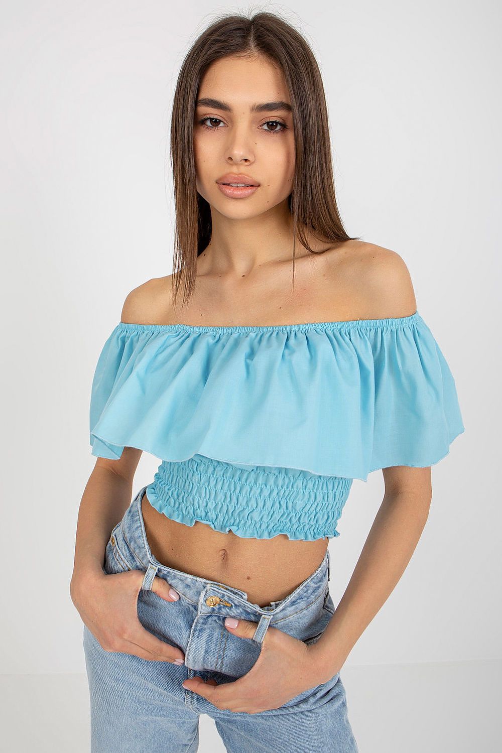 Kurzes, lässiges Boho-Top aus weicher Baumwolle