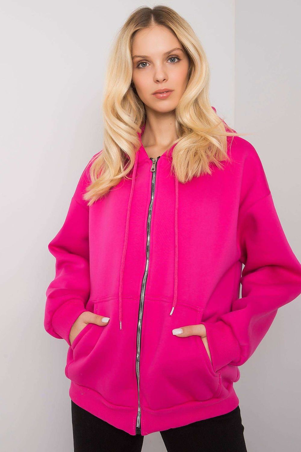 Sweatshirt-Jacke mit Reißverschluss und Kapuze
