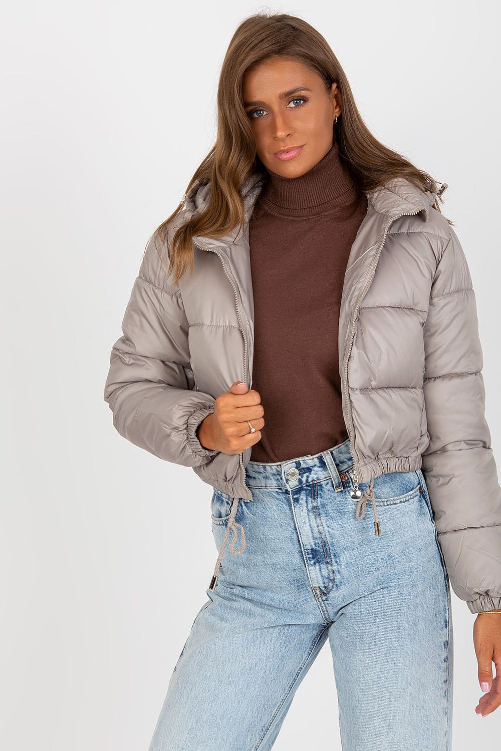 Kurze Daunen-Steppjacke