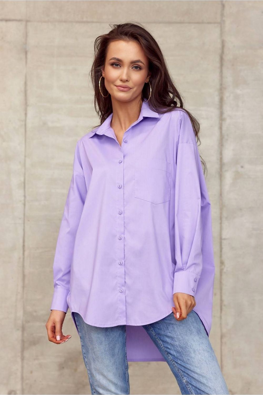 Langarm Damenshirt in einen tollen asymmetrischen Look