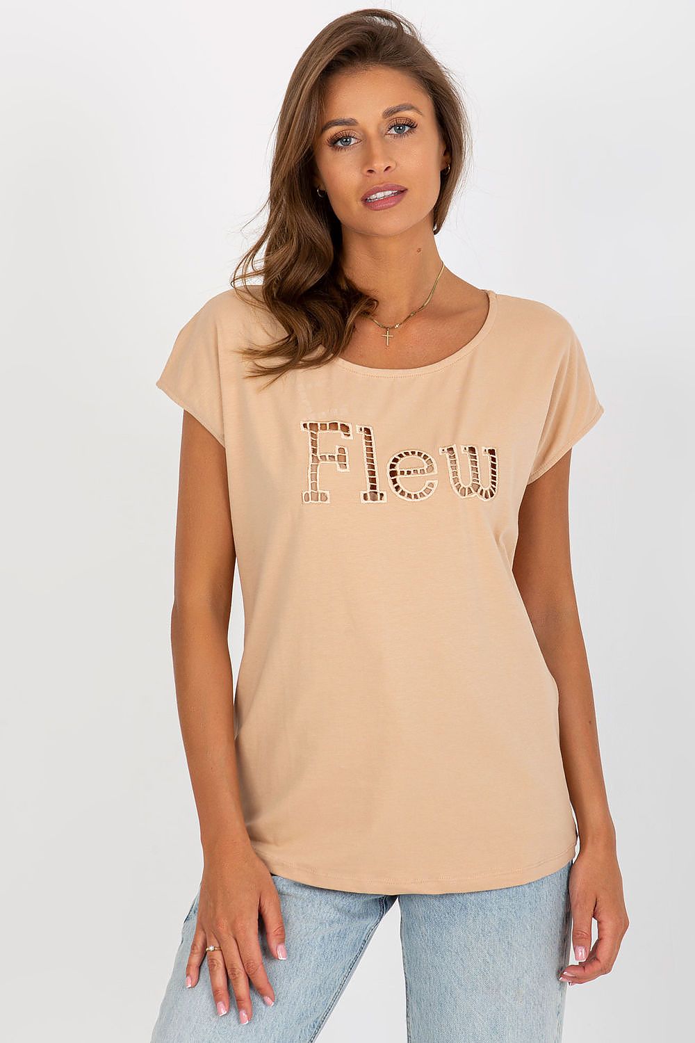 Lässiges Damen-T-Shirt mit kurzen Ärmeln